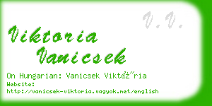 viktoria vanicsek business card